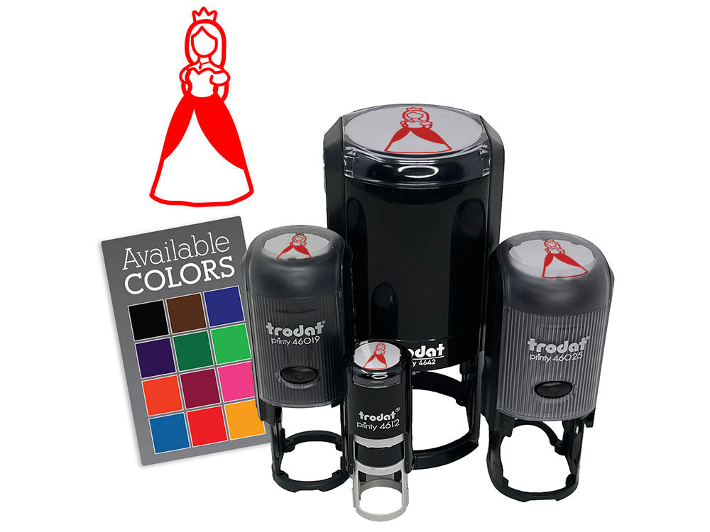 Regal Noble Princess Medieval Crown Self-Inking Rubber Stamp Crafting Planners