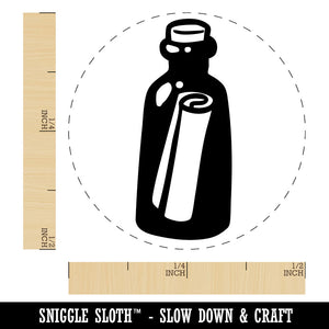 Rolled Message In A Bottle Secret Self-Inking Rubber Stamp Crafting Planners