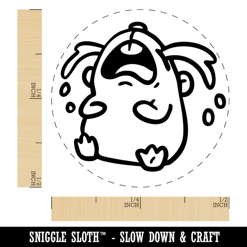 Sad Crying Bawling Gerbil Hamster Rodent Critter Pet Self-Inking Rubber Stamp