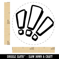 Shocked Surprised Startled Triple Exclamation Marks Self-Inking Rubber Stamp