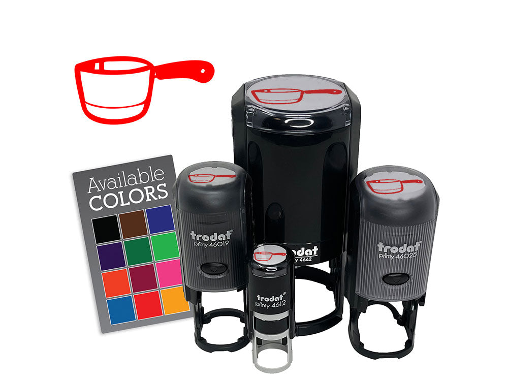 Small Cooking Pot Sauce Pan Self-Inking Rubber Stamp Crafting Planners