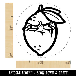 Sour Lemon Puckered Scrunched Face Self-Inking Rubber Stamp Crafting Planners