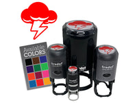 Thunder Storm Cloud Weather Lighting Bolt Self-Inking Rubber Stamp Crafting