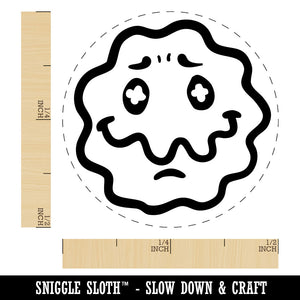 Wavy Smile Face Sick Unwell Nausea Uneasy Trippy Self-Inking Rubber Stamp