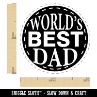 World's Best Dad Globe Father's Day Self-Inking Rubber Stamp Crafting Planners