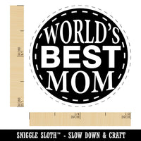 World's Best Mom Globe Mother's Day Self-Inking Rubber Stamp Crafting Planners