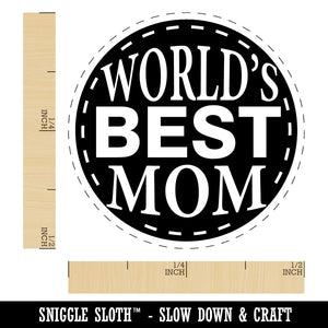 World's Best Mom Globe Mother's Day Self-Inking Rubber Stamp Crafting Planners