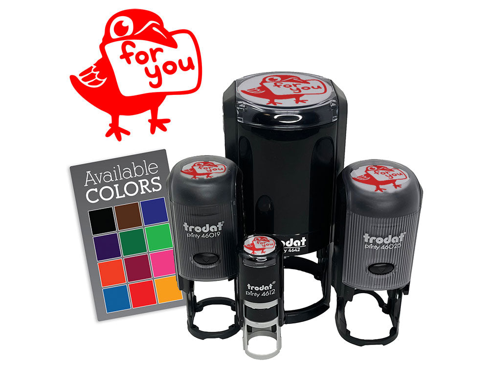 Bird Crow with For You Letter Raven Self-Inking Rubber Stamp for Stamping Ink Stamper Crafting Planners