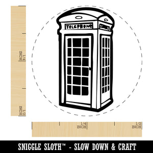 British Phone Booth Telephone Self-Inking Rubber Stamp for Stamping Ink Stamper Crafting Planners
