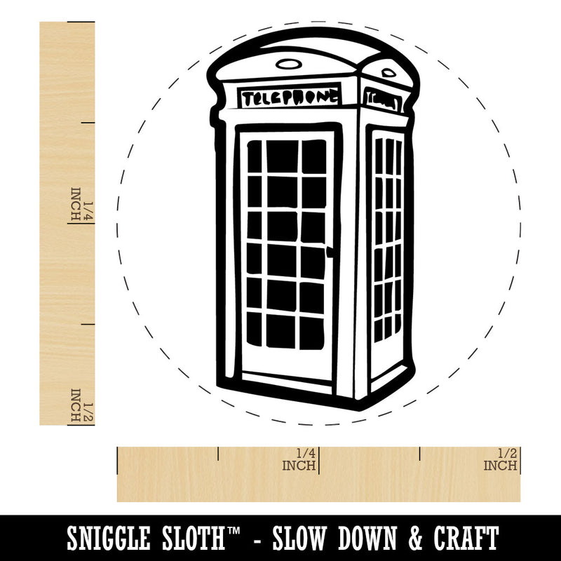 British Phone Booth Telephone Self-Inking Rubber Stamp for Stamping Ink Stamper Crafting Planners