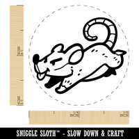 Cartoon Running Rat Rodent Mouse Self-Inking Rubber Stamp for Stamping Ink Stamper Crafting Planners