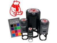Chilly Polar Bear with Scarf Self-Inking Rubber Stamp for Stamping Ink Stamper Crafting Planners