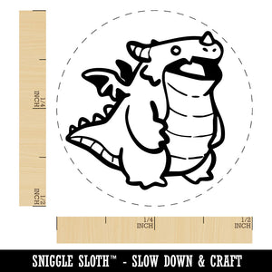 Chunky Fat Dragon Kaiju Monster Self-Inking Rubber Stamp for Stamping Ink Stamper Crafting Planners