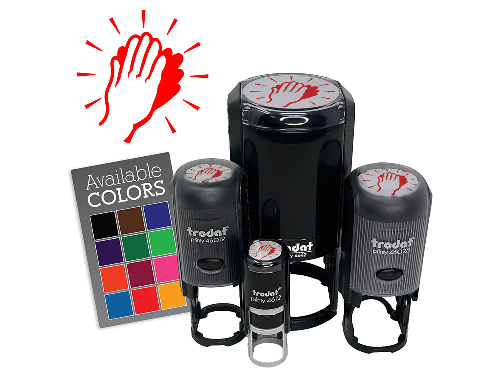 Clapping Hands Happy Celebration Self-Inking Rubber Stamp for Stamping Ink Stamper Crafting Planners