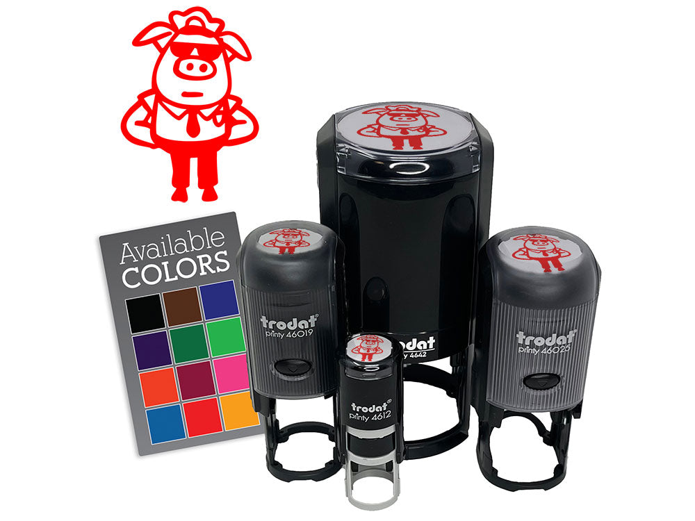 Cop Police Officer Pig Hog Self-Inking Rubber Stamp for Stamping Ink Stamper Crafting Planners