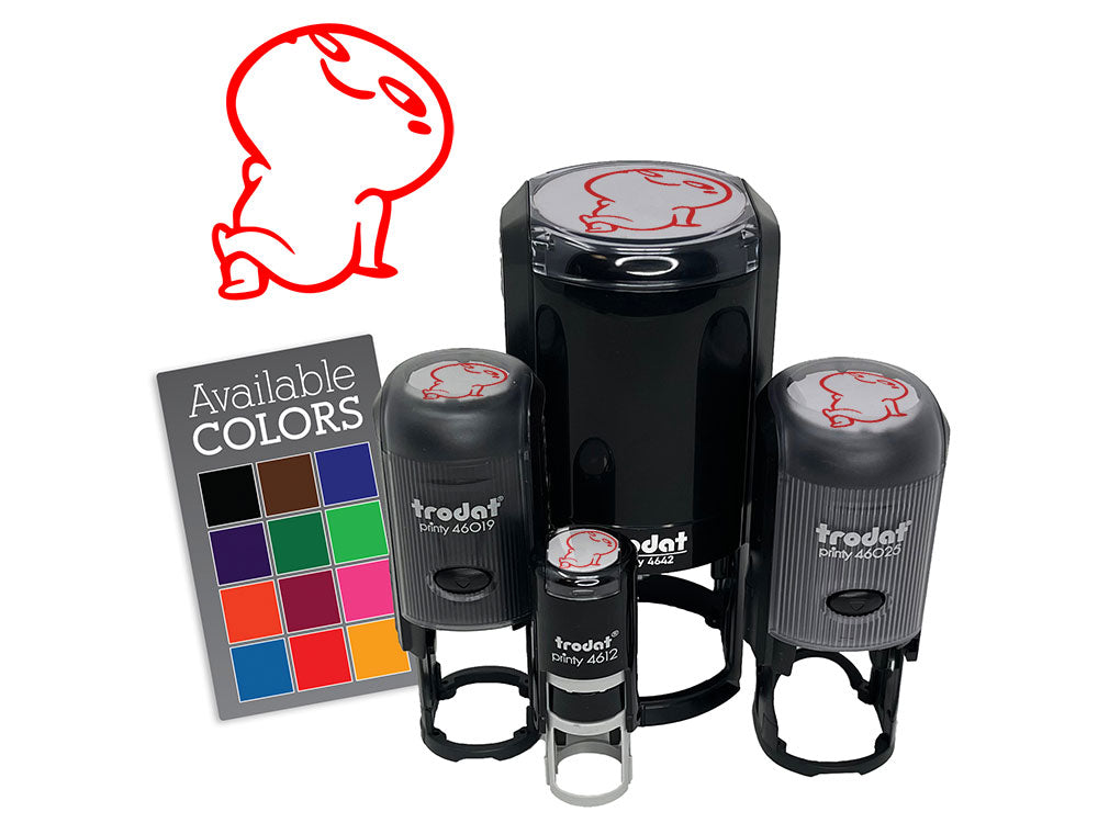 Coy Smiling Smug Funny Emote Self-Inking Rubber Stamp for Stamping Ink Stamper Crafting Planners