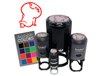 Coy Smiling Smug Funny Emote Self-Inking Rubber Stamp for Stamping Ink Stamper Crafting Planners