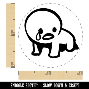 Crying Despair Sad Emote Self-Inking Rubber Stamp for Stamping Ink Stamper Crafting Planners