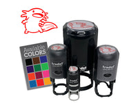Curious Axolotl Floating Salamander Amphibian Self-Inking Rubber Stamp for Stamping Ink Stamper Crafting Planners