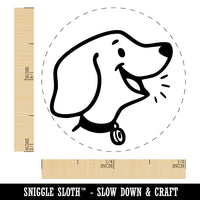 Cute Barking Dog Puppy Side Profile Self-Inking Rubber Stamp for Stamping Ink Stamper Crafting Planners