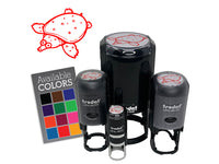Cute Cartoon Soft-Shelled Turtle Softshell Self-Inking Rubber Stamp for Stamping Ink Stamper Crafting Planners