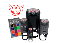 Cute Happy Excited Floating Bird Self-Inking Rubber Stamp for Stamping Ink Stamper Crafting Planners