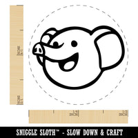 Cute Round Elephant Head Cartoon Self-Inking Rubber Stamp for Stamping Ink Stamper Crafting Planners