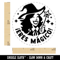 Eres Magico Magical Witch Spanish Compliment Teacher Stamp Self-Inking Rubber Stamp for Stamping Ink Stamper