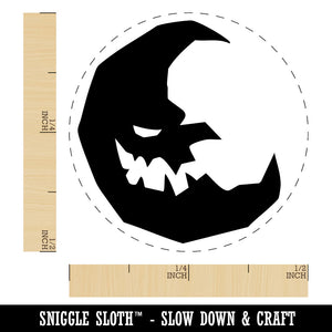 Evil Spooky Moon Haunted Halloween Self-Inking Rubber Stamp for Stamping Ink Stamper Crafting Planners