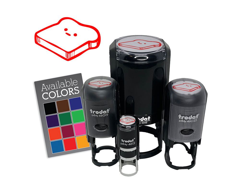 Existential Crisis Slice of Bread Toast Self-Inking Rubber Stamp for Stamping Ink Stamper Crafting Planners
