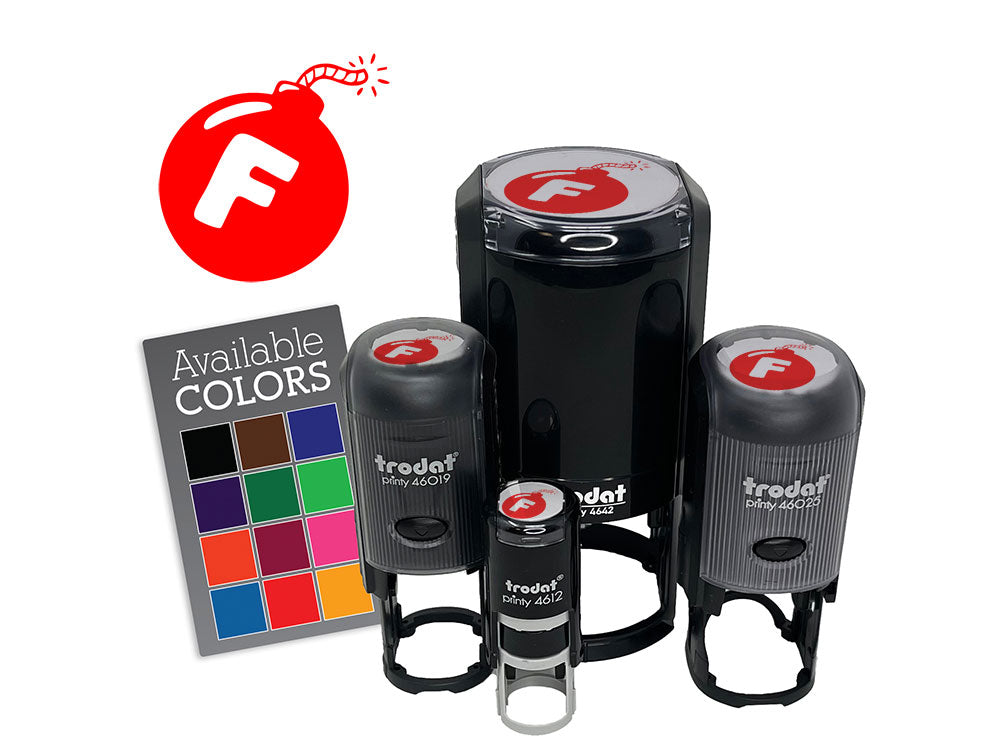 F Bomb Funny Curse Profanity Self-Inking Rubber Stamp for Stamping Ink Stamper Crafting Planners