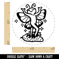 Fabulous Butterfly Emerging From Chrysalis Self-Inking Rubber Stamp for Stamping Ink Stamper Crafting Planners