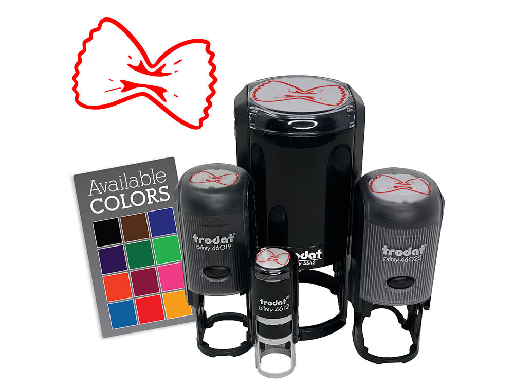Farfalle Bow Tie Butterfly Pasta Self-Inking Rubber Stamp for Stamping Ink Stamper Crafting Planners