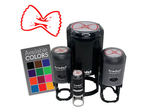 Farfalle Bow Tie Butterfly Pasta Self-Inking Rubber Stamp for Stamping Ink Stamper Crafting Planners