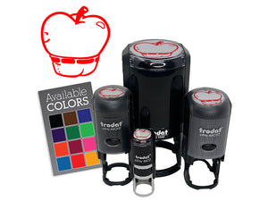 Funny Apple Bottom Jeans Silly Fruit Self-Inking Rubber Stamp for Stamping Ink Stamper Crafting Planners