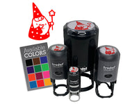 Gnome Wizard Beard Want Pointy Hat Self-Inking Rubber Stamp for Stamping Ink Stamper Crafting Planners