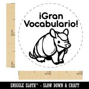 Gran Vocabulario Spanish Great Vocabulary Armadillo Teacher Stamp Self-Inking Rubber Stamp for Stamping Ink Stamper
