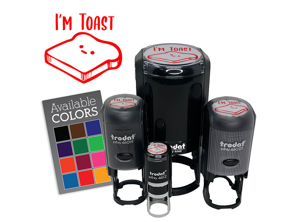 I'm Toast Funny Bread Concerned Self-Inking Rubber Stamp for Stamping Ink Stamper Crafting Planners