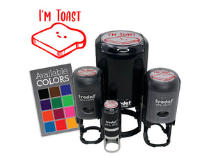 I'm Toast Funny Bread Concerned Self-Inking Rubber Stamp for Stamping Ink Stamper Crafting Planners