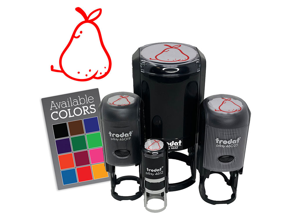 Juicy Pear Butt Cute Fruit Self-Inking Rubber Stamp for Stamping Ink Stamper Crafting Planners