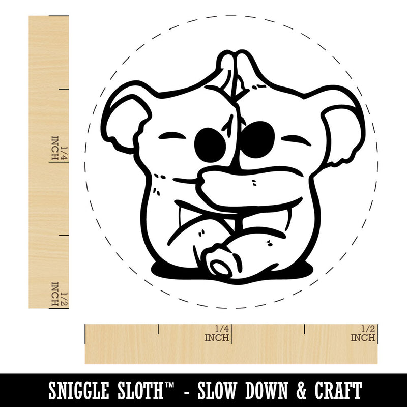 Koalas Hugging Cute Love Self-Inking Rubber Stamp for Stamping Ink Stamper Crafting Planners