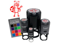 Lady Ladybug Insect with Purse Self-Inking Rubber Stamp for Stamping Ink Stamper Crafting Planners