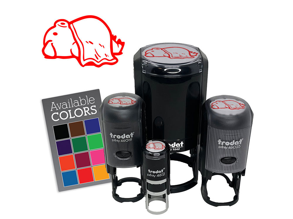 Laying Pig in a Blanket Port Funny Pork Self-Inking Rubber Stamp for Stamping Ink Stamper Crafting Planners