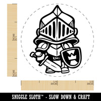 Little Knight Medieval Armor Sword Shield Self-Inking Rubber Stamp for Stamping Ink Stamper Crafting Planners