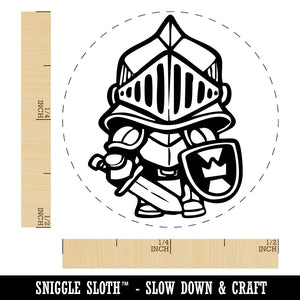 Little Knight Medieval Armor Sword Shield Self-Inking Rubber Stamp for Stamping Ink Stamper Crafting Planners