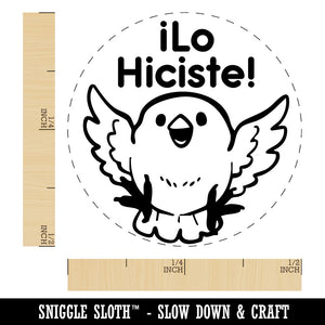 Lo Hiciste Spanish You Did It Excited Bird Teacher Stamp Self-Inking Rubber Stamp for Stamping Ink Stamper