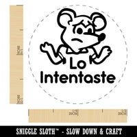 Lo Intentaste Spanish You Tried Mouse Teacher Stamp Self-Inking Rubber Stamp for Stamping Ink Stamper Crafting Planners