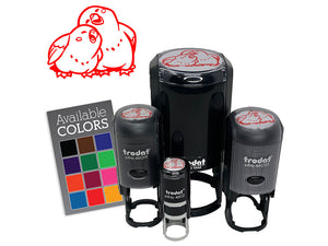 Lovebirds Cuddling Snuggling Together Love Affection Self-Inking Rubber Stamp for Stamping Ink Stamper Crafting Planners