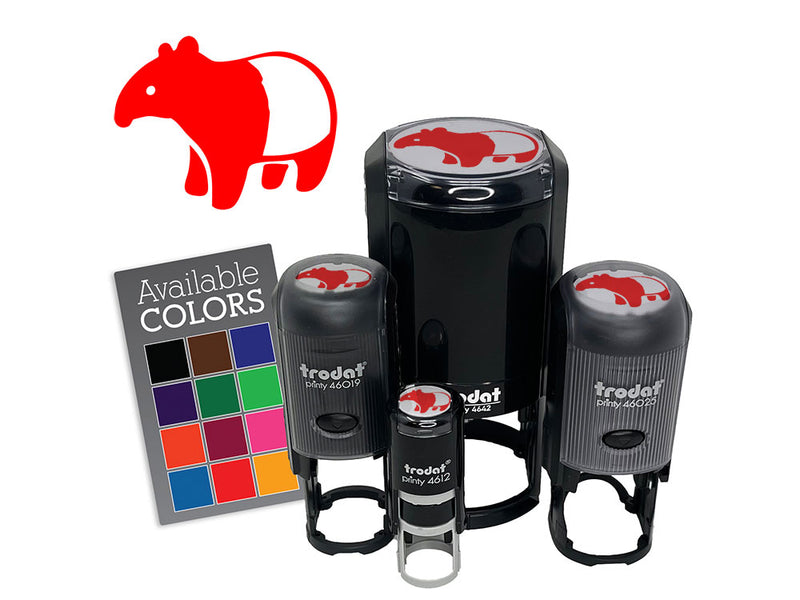 Malayan Tapir Asian Black and White Animal Self-Inking Rubber Stamp for Stamping Ink Stamper Crafting Planners