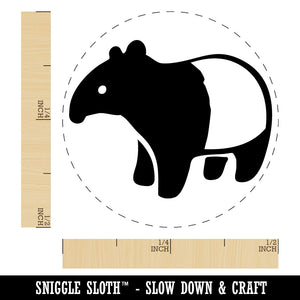 Malayan Tapir Asian Black and White Animal Self-Inking Rubber Stamp for Stamping Ink Stamper Crafting Planners